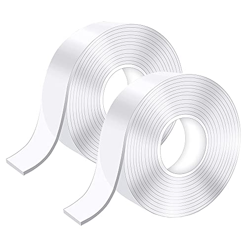 Euiooctory 10M Doppelseitiges Klebeband Extra Starkes, Transparentes Abwaschbares Dünn Doppelklebeband, Ablösbar Spurlos Nano Beidseitiges Klebeband für Teppich, Zuhause oder Büro von Euiooctory