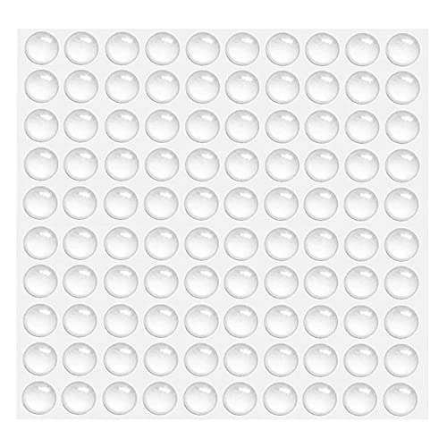 Gummipuffer, 100 Stück Gummifüße Selbstklebend Türpuffer Transparent Anschlagpuffer, Türstopper Wand Gumminoppen für Glasplatten, Türen, Schränke, Schubladen (Transparent) von Euiooctory