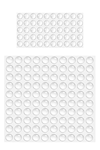 Gummipuffer, 150 Stück Gummifüße Selbstklebend Türpuffer Transparent Anschlagpuffer, Türstopper Wand Gumminoppen für Glasplatten, Türen, Schränke, Schubladen von Euiooctory