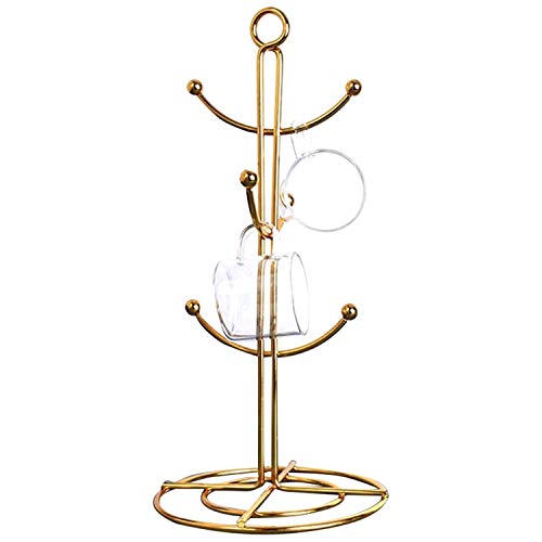 Euizz Arbeitsplatte Becherbaum, 6 Kaffeetassen Trockner Küche Kaffee Tasse Arbeitsplatte Teetassen Halter Ständer Gold Euizz Arbeitsplatte Becherbaum, 6 Kaffeetassen Trockner Küche Kaffee Tasse Arbeitsplatte Teetassen Halter Ständer Gold von Euizz