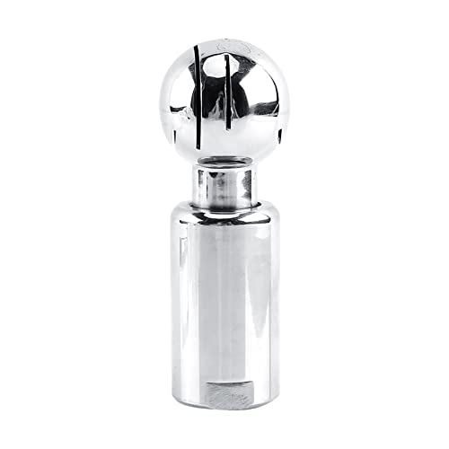 1/2 "BSP Gewinde Innenspray Rotierende Sprühkugel 2 Rotierende Nicht Oxidierbare Sprühreinigungskugel Edelstahl Spray Reinigungskugel für Tankbehälter, 360Grad Rotation(Rotierend) von Eujgoov