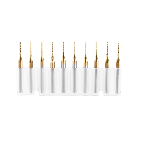 Eujgoov 10 Stück PCB-Schaftfräser-Set Wolfram 1 mm Schaftfräser Hartmetall-CNC-Fräser Gravur Bits Bohrlochwerkzeug 3,175 mm x 1 mm Mikro Spiralfräser-CNC-Fräser Eujgoov 10 Stück PCB-Schaftfräser-Set Wolfram 1 mm Schaftfräser Hartmetall-CNC-Fräser Gravur Bits Bohrlochwerkzeug 3,175 mm x 1 mm Mikro Spiralfräser-CNC-Fräser von Eujgoov