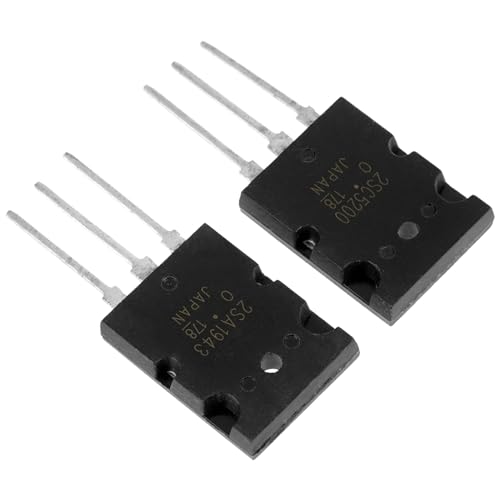 Eujgoov 10 Stück Schwarz High Power Matched, 2sc5200 Transistor 1943 Audio Transistor Leistungsverstärker Transistor 2SA1943+2SC5200 Eujgoov 10 Stück Schwarz High Power Matched, 2sc5200 Transistor 1943 Audio Transistor Leistungsverstärker Transistor 2SA1943+2SC5200 von Eujgoov