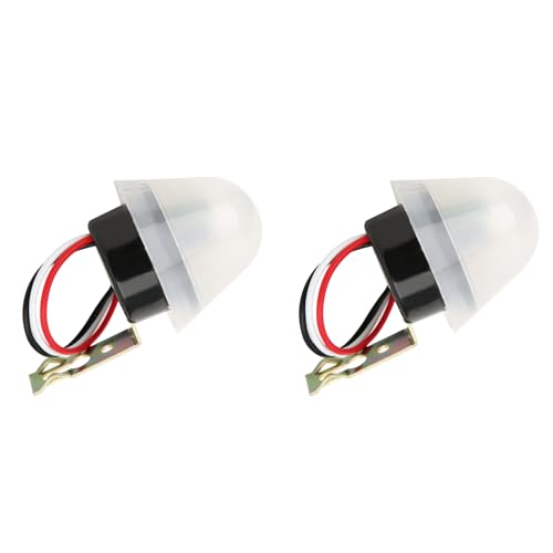 2er-Pack Automatischer Straßenlaternenschalter, Fotoschalter, Lichtsensorschalter, Straßenlaterne, Automatischer Schalter, 220 V 2er-Pack Automatischer Straßenlaternenschalter, Fotoschalter, Lichtsensorschalter, Straßenlaterne, Automatischer Schalter, 220 V von Eujgoov