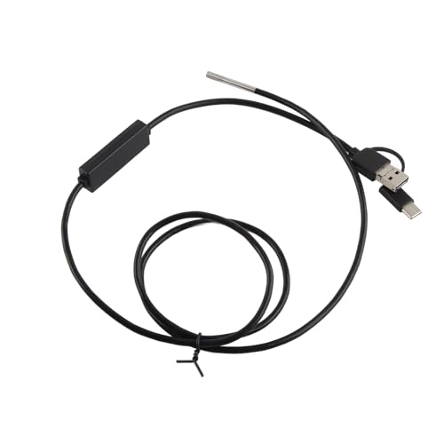 3-in-1-USB-Endoskop Typ C, 3,9 Mm Objektiv, Wasserdichte Inspektionskamera, Endoskop mit 6 LED-Lichtern (1 Meter weicher Draht) von Eujgoov