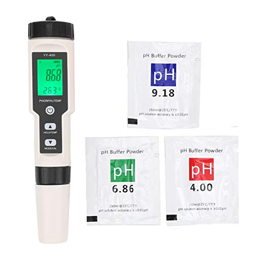 4-in-1 Tragbarer Wasserqualitäts-ORP-Tester, Monitor-Teststift, 0,01–14,00 PH-Messbereich, PH-ORP-H2-Temperaturtester YY-400 von Eujgoov