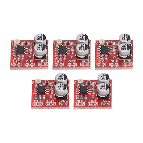 5 Stück DC4V‑12V Mikrofonverstärker Modul LM386 Verstärker Platine mit Einstellbarer Verstärkung für Elektretmikrofon 5 Stück DC4V‑12V Mikrofonverstärker Modul LM386 Verstärker Platine mit Einstellbarer Verstärkung für Elektretmikrofon von Eujgoov