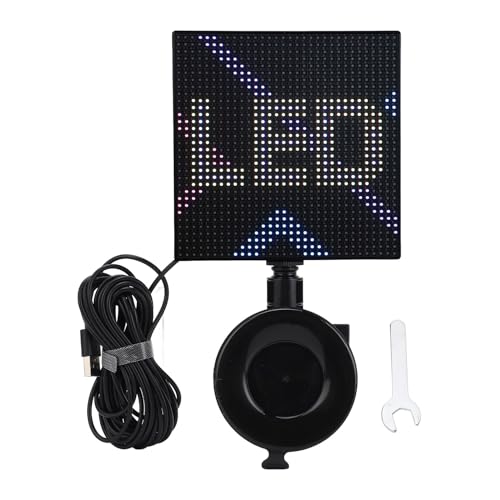 5x5 Zoll 32x32 LEDDisplay, Intelligente APP-Steuerung für -LEDDisplay, Bunte Beleuchtung, USB-Stromversorgung, Hohe Auflösung, RGB-LEDs, IP65 Wasserdicht, Breite von Eujgoov