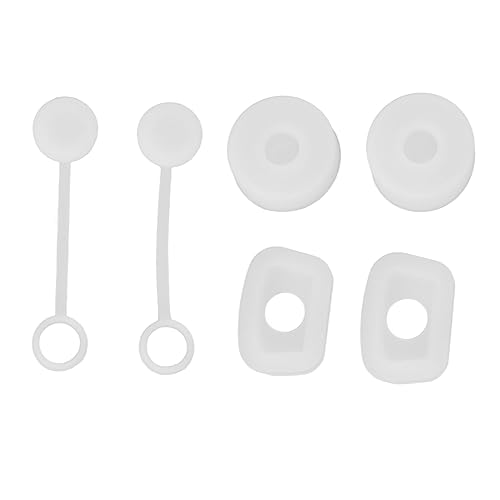 6 Stück Auslaufsicherer Silikonstopfen, Wiederverwendbarer Becher, Auslaufsicherer Stopfen, Strohhalm-Abdeckkappe (Transparent) von Eujgoov