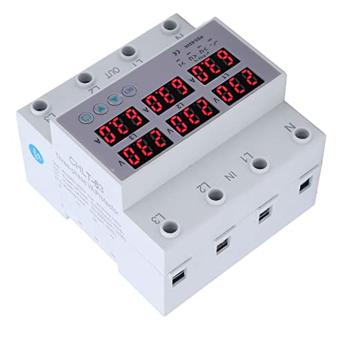 AC 390-500 V 3 Phasen DIN Schienen Voltmeter Amperemeter Einstellbarer Überspannungs- und Unterspannungsstromschutz 63A von Eujgoov