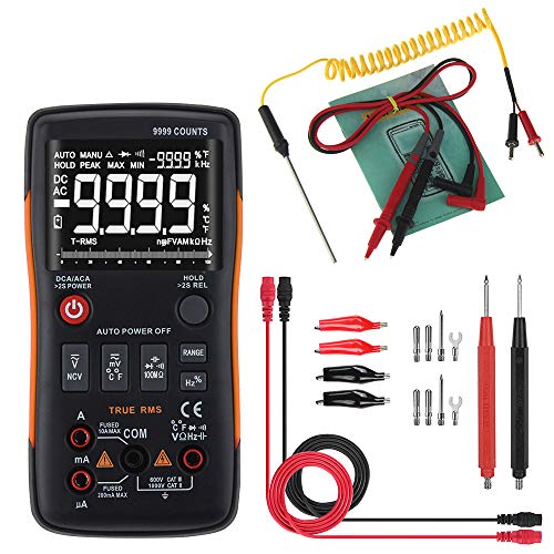 ANENG Q1 True-RMS Digital Digital Multimeter, Multimeter Multimeter Button 9999 Counts Analog Bar Graph Auto Ranging Measure Voltage von Eujgoov