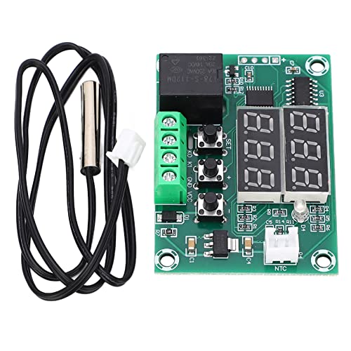 DC12V Doppelanzeige Digitales Thermostatmodul Temperaturregler mit Kabel von Eujgoov