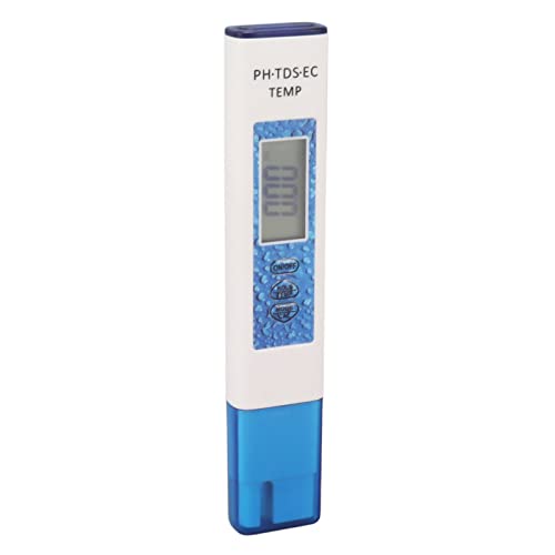 Digitaler Wassertester Wasser, Wasser-PH-TDS-Messgerät Digitaler Wassertesterstift Qualitätsteststift-Display mit Hintergrundbeleuchtung PH TDS EC Temp 4-in-1-Schwimmbad für von Eujgoov