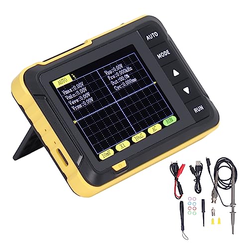 Digitales Oszilloskop, DSO152 Tragbares Mini Oscilloscope, 200 K Bandbreite 2,5 MS/s Abtastrate, USB Wiederaufladbar Digitaltransistortester Oszilloskop von Eujgoov