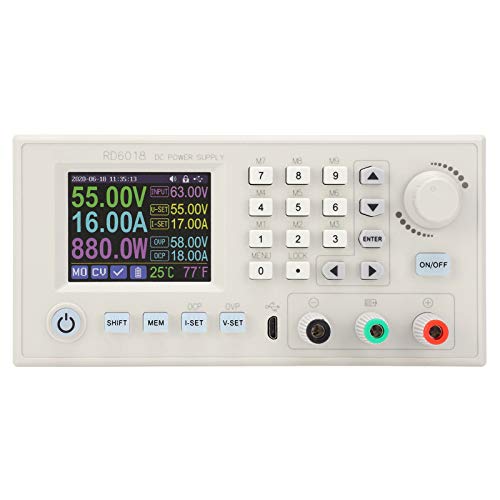 Einstellbarer Spannungsregler Eujgoov Stabilisierter Regler Netzteil 6-70V Bis 0-60V Spannungserhöhungs- und -abwärtsmodul mit LCD-Display(RD6018 Whitout WiFi) von Eujgoov