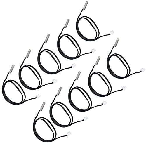 Eujgoov 10pcs Thermistor -Temperatursensor -Sonden 10K B3950 TEMP -Wandler mit 500 -mm -Kabel für Haushaltsgeräte Automobilbüro (10K B3435) von Eujgoov