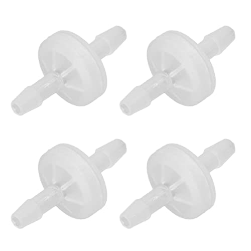 Eujgoov 12 Stück Aquarium-RürcKschlagventil 1-Wege-Rückes-Glagventil Ozonbestätndindigeit ölBestanges Luftventil Pp-rückes (4mm) von Eujgoov