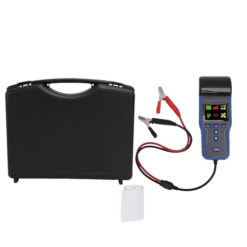 Eujgoov 12 V 24 V Batterie Tester Autoerkennungsauto-Batterie-Tester 100-2000cca mit Drucker für Fahrzeug-LKW-Motorradboot von Eujgoov