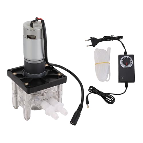 Eujgoov 200-3000 Ml Min Peristaltische Pumpe DC Motor Hohe Durchfluss-Labor-Dosierpumpe mit Einstellbarer Geschwindigkeit für die Aquariumanalyse (EU-Stecker) von Eujgoov