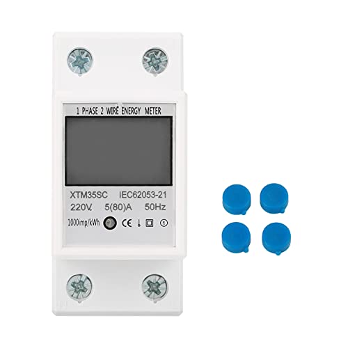 Eujgoov 220 V 5 Einphasen-Energiezähler Digitalzähler 2-DRAHT-2P-DIN-SCHIENEN-STROMZIEHLER ELEKTRONISH KWH Eujgoov 220 V 5 Einphasen-Energiezähler Digitalzähler 2-DRAHT-2P-DIN-SCHIENEN-STROMZIEHLER ELEKTRONISH KWH von Eujgoov