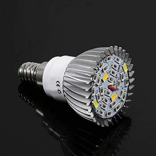 Eujgoov 28 W Vollspektrum-Pflanzenwachstumslampe, Wachstumslichtlampe für Zimmerpflanzen, 85–265 V, LED-Wachstumslicht, Blühende Pflanze und Hydrokultursystem, 28 Glühbirnen (E14) von Eujgoov