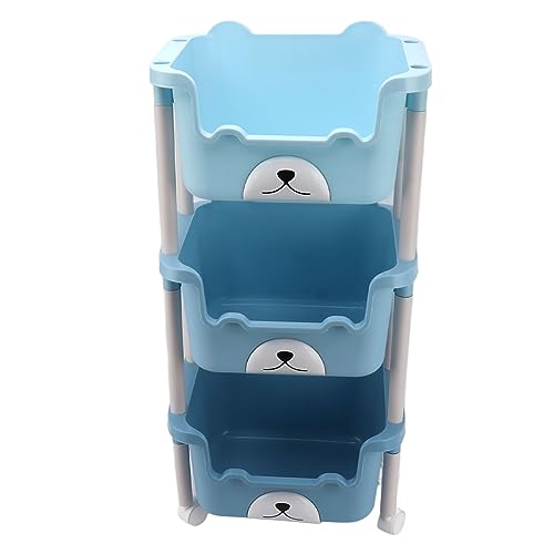 Eujgoov 3 Ebenen Rolling Utility Cart, Speicherwagen, Rolling Utility Cart High -Kapazität Mobiler Speicherwagen mit Abschließbaren Rädern Beweglicher Speicherorganisator Rack Regal für von Eujgoov
