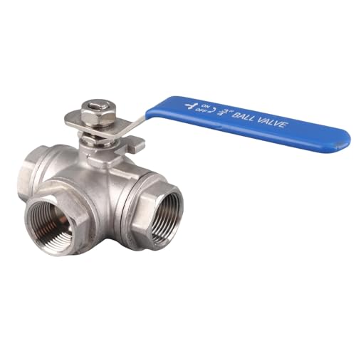 Eujgoov 3-Wege-Rohrkugelhahn 3/4 "NPT Gas T-Stück MIT Lüftungswesen Lüftung 304 Edelstahl Voller Anschluss MIT Vinylgriff für WASSER Öl Gas Eujgoov 3-Wege-Rohrkugelhahn 3/4 "NPT Gas T-Stück MIT Lüftungswesen Lüftung 304 Edelstahl Voller Anschluss MIT Vinylgriff für WASSER Öl Gas von Eujgoov