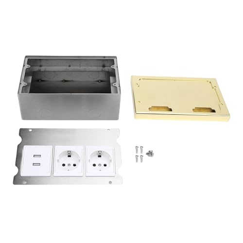Eujgoov 4000W Golden Edelstahl Flip Top 2 Positionen Euro + 2 Positionen UBS Sockel Power Outlet Reiner Flush -Einbau Versteckte Bodenauslassbox AC250V Eujgoov 4000W Golden Edelstahl Flip Top 2 Positionen Euro + 2 Positionen UBS Sockel Power Outlet Reiner Flush -Einbau Versteckte Bodenauslassbox AC250V von Eujgoov