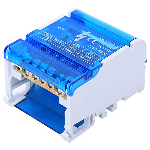 Eujgoov 407 Terminal Verteilerkasten Din Rail 4 stufiger einphasiger Anschlusskasten Din Rail Klemmenblock Verteilerkasten Eujgoov 407 Terminal Verteilerkasten Din Rail 4 stufiger einphasiger Anschlusskasten Din Rail Klemmenblock Verteilerkasten von Eujgoov