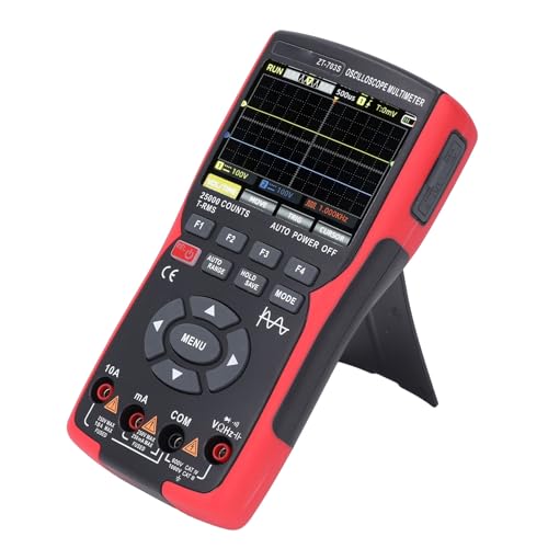 Eujgoov 50 MHz 2 Kanal Electric Circuit Testing Device Oscilloskop Multimeter mit Großem Bildschirmanzeige, Smart Handheld Ohm Volt Tester für USB -wiederaufladbare Akku von Eujgoov