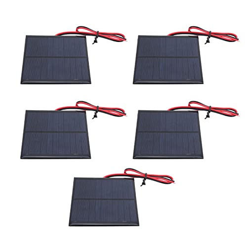 Eujgoov 5pcs Mini Solar Panel Kleine Solarpanel 90x80 Mm mit 30 Cm Kabel für Solar -Rasenlichter Landschaftsleuchten Mobile Ladegeräte von Eujgoov