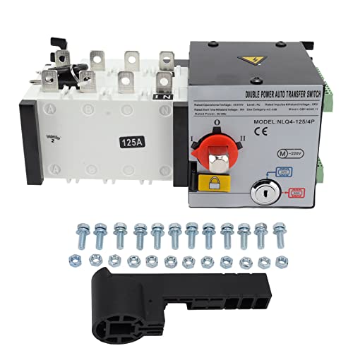 Eujgoov AC 400V -Generatorübertragungsschalter Automatischer Übertragungsschalter für Innen- und Außenbereiche (125A) von Eujgoov