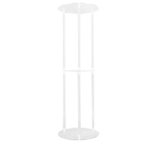 Eujgoov Acryl Moderner 3 -stufiger Runder Getränketisch für Wohnzimmer Schlafzimmer Bett, Stabiler und Stilvoller Endtisch für Wohnkultur, Transparentes Material von Eujgoov