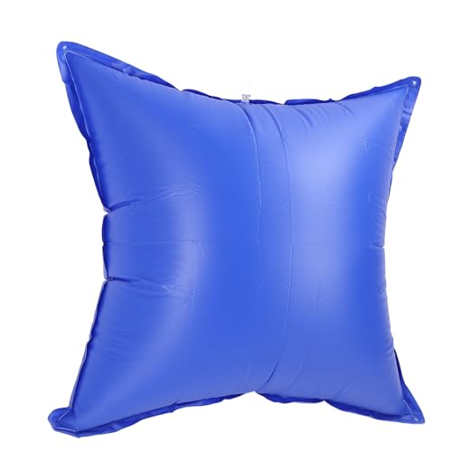 Eujgoov Aufblasbares Poolkissen Verdickte PVC -Schutzkissen für Oberirdische Schwimmbäder 120 cm, Winterkissen für Einfache Installation (Dunkelblaues Quadrat) von Eujgoov