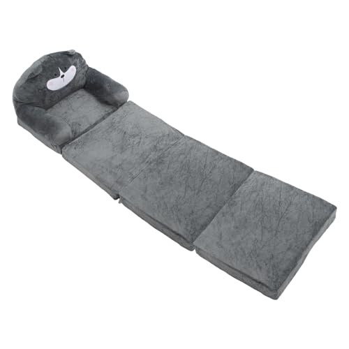 Eujgoov Baby Couch Folding Flip Out Kids Sofa Tragbarer Kleinkindstuhl für Reiselesung, Stoff Slush (Falten in Vierteln) von Eujgoov