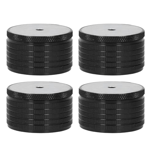 Eujgoov Betthöhung Stütze Beinrahmen Möbel Risers Sofa Tischlatten, Aluminiumlegierhöhe Beine Einstellbare Stuhlschrank für Verbesserte Stabilität (glänzend schwarz) von Eujgoov