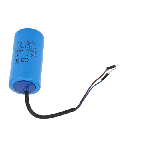 Eujgoov CD60 250 V 400 UF Runder Startkondensator-setz MIT Kabel für Motor-Lufftkompressor Eujgoov CD60 250 V 400 UF Runder Startkondensator-setz MIT Kabel für Motor-Lufftkompressor von Eujgoov
