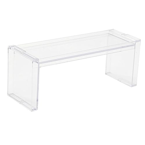 Eujgoov Clear Stapelbar Desktop -Lagerregal für Kosmetik -Figuren Puppen Organizer Regal Im Schlafzimmer Schlafzimmer Kunststoff von Eujgoov