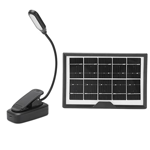 DC 5V Solar Wiederaufladbare Klemmlampe Flexible Neck LED-Leseleuchte mit Warmem Licht Weißem Licht von Eujgoov