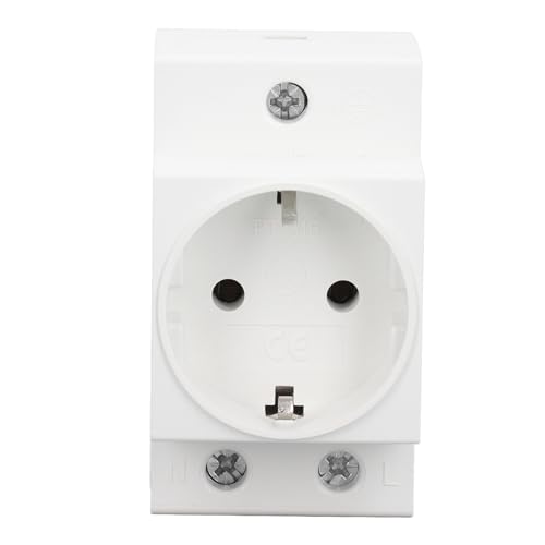 Eujgoov DIN Rail Socket Modular Power Outlet, Elektroschock, Verbesserte Funktionalität, Feuerfeste, Effiziente Stromversorgung (EU AC250V 10 16A) von Eujgoov