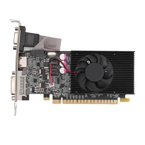 Eujgoov Desktop-Computer-Gaming-Grafikkarte, 2 GB DDR3-Speicher, Plug-and-Play-Installation, Langlebig und Stabil [Gaming/Film] von Eujgoov