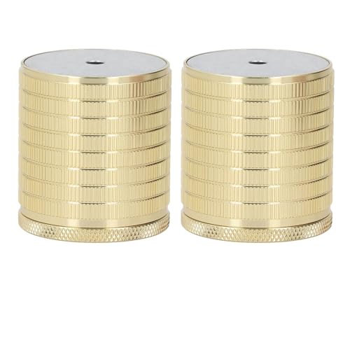 Eujgoov Einstellbare Höhenbettrahmenstütze Beine, Möbelbein-Risers Sofa Tischstuhl, Aluminiumlegierung Lastladung 50-500 Kg mit Möbeln Füße Risers Verstellbar (helles Gold) von Eujgoov