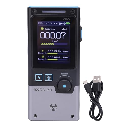 Eujgoov Elektromagnetische Kernkernstrahlungsdetektor -Strahlungserkennung Vielseitige Display -Modi -Nacht -Lesbarkeit Echtzeit -Überwachung Erinnert die Genauigkeitsrohrentechnologie von Eujgoov
