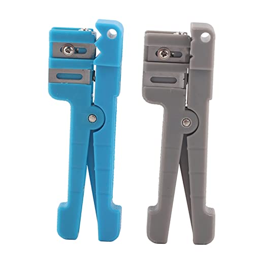 Eujgoov Glasfaser-Abisolierzange, Fiber Optic Jacket Stripper Koaxialkabel Stripping Cutter Werkzeug Kabelschneider Crimper 45-163 + 45-162(45-162+45-163) von Eujgoov