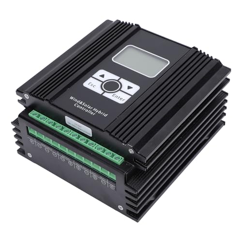 Eujgoov Hybrid Wind Solar Controller Boost MPPT -Technologie Nahtloses Entladen LCD -Display für Zuhause, Marine (400W Fan) von Eujgoov