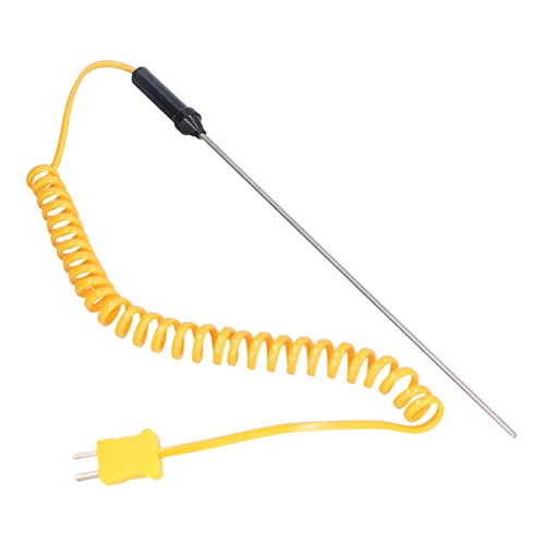 Eujgoov K -Thermoelentemperatur -Sonden -Thermometer Vom Typ Thermoelement mit Edelstahl -Biegersonde Zum Färben des Textildrucks (3 * 200mm) von Eujgoov