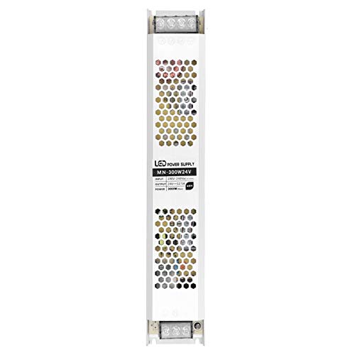 Eujgoov LED -Netzteilfahrer 300W IP68 Wasserdichte Wechselstrom 190‑240V Adaptertransformator für Outdoor Light DC 12V 24 V mit Aluminiumlegierung Glasfasergehäuse (24V) von Eujgoov