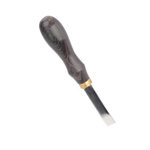 Eujgoov Leder -Edger, Holzgriff Ledercraft Edge -Skiving Werkzeug für Leder, 4 mm Klingenbreite, Helles und Tragbares Utility Knife, Geeignet für Schräge Schnitte mit Zwei Radiant (Schwarz 10MM) von Eujgoov