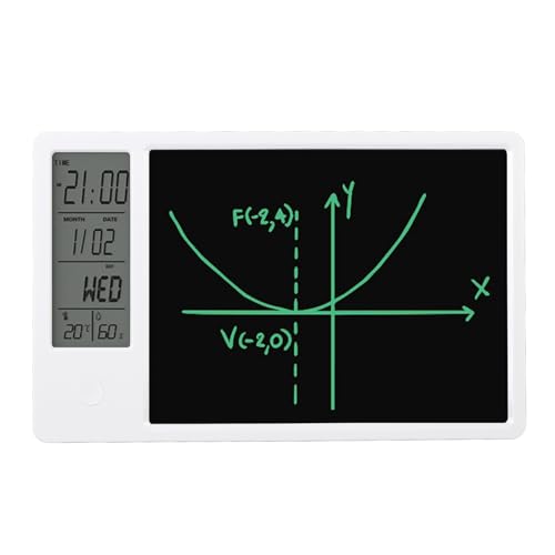 Eujgoov Löschbares LCD -Tablet -Desktop Kalender Digitales Uhrdatum für das Tragbare Design des Bürogeschäfts (WHITE) von Eujgoov
