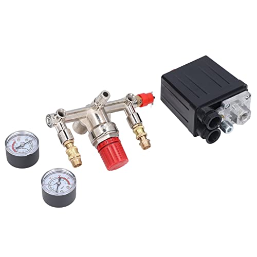 Eujgoov Luftkompressor-Drackventil-Luckschalter-Kit-Vertikaler-Verteiler 90-120psi AC 240V/380 V von Eujgoov